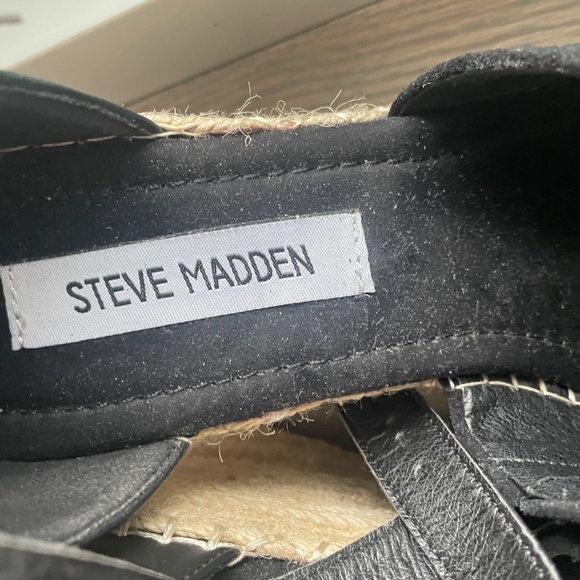 Steve Madden ankle Strap Espadrille Wedge Court Shoes size 8 - Picture 6 of 8